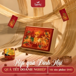Hộp quà Tết doanh nghiệp 2027 Đinh Mùi phiên bản đỏ