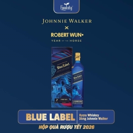 Hộp quà rượu Whisky Johnnie Walker Blue Label x Robert Wun 2026